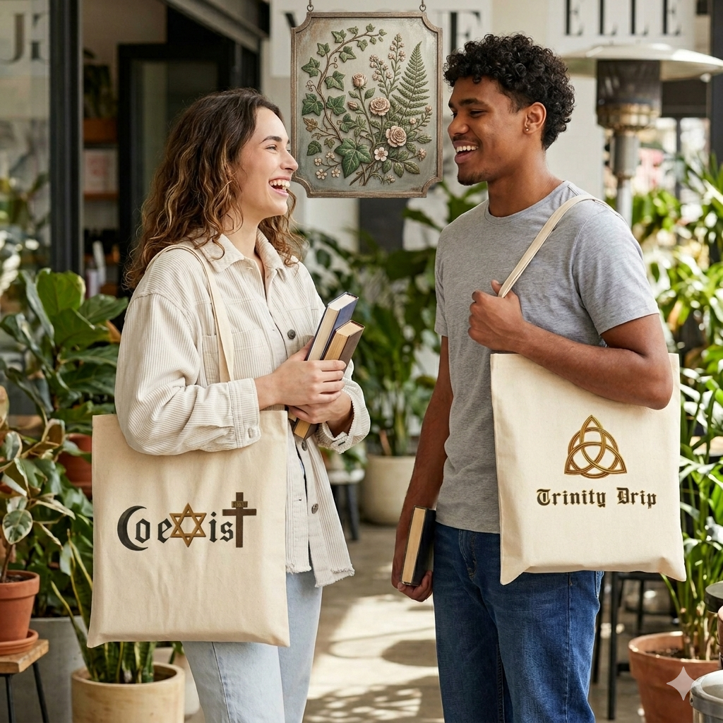 Trinity Drip Tote Bags