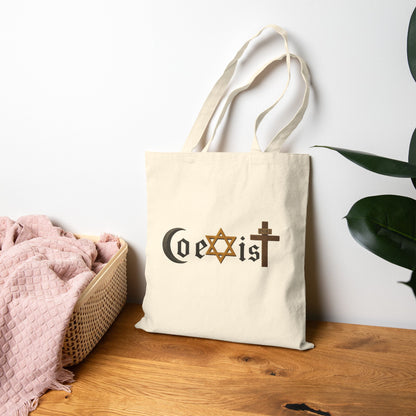 Coexist Canvas Tote Bag — Reusable Grocery Tote