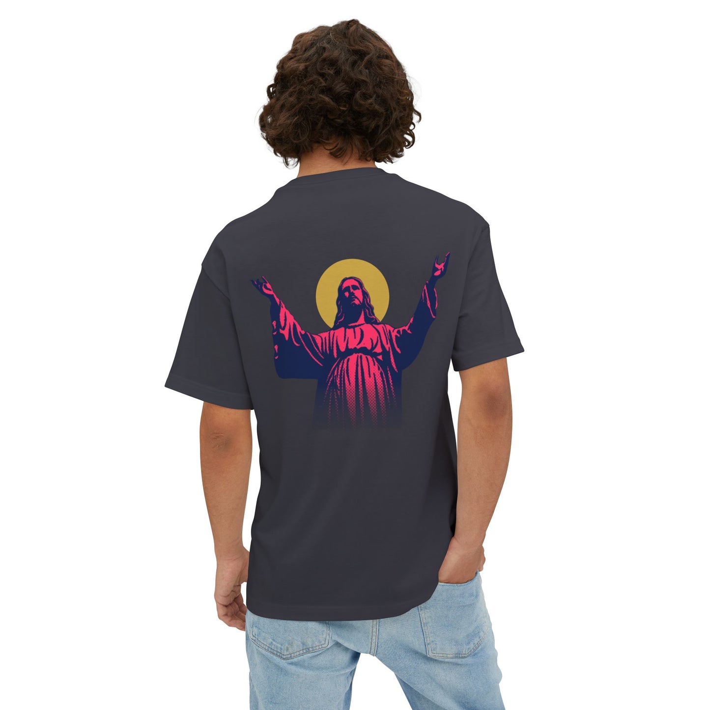 I.N.R.I. (Iesus Nazarenus, Rex Iudaeorum) - Unisex Oversized Boxy T-Shirt