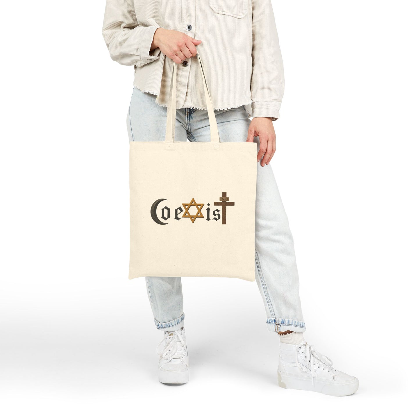 Coexist Canvas Tote Bag — Reusable Grocery Tote