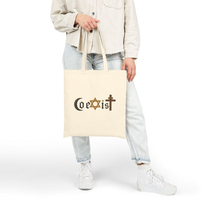 Coexist Canvas Tote Bag — Reusable Grocery Tote