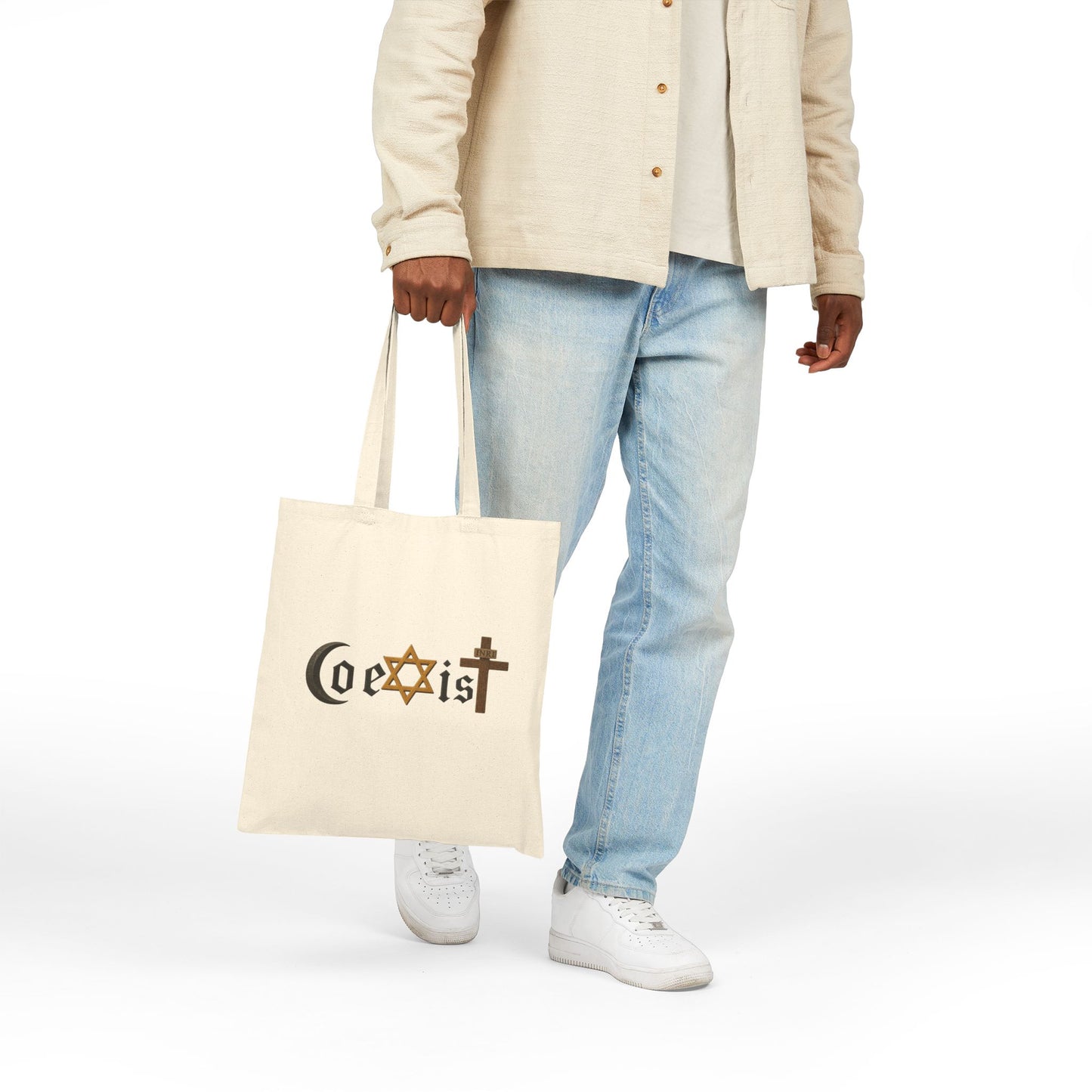 Coexist Canvas Tote Bag — Reusable Grocery Tote
