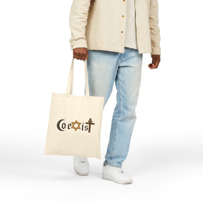 Coexist Canvas Tote Bag — Reusable Grocery Tote