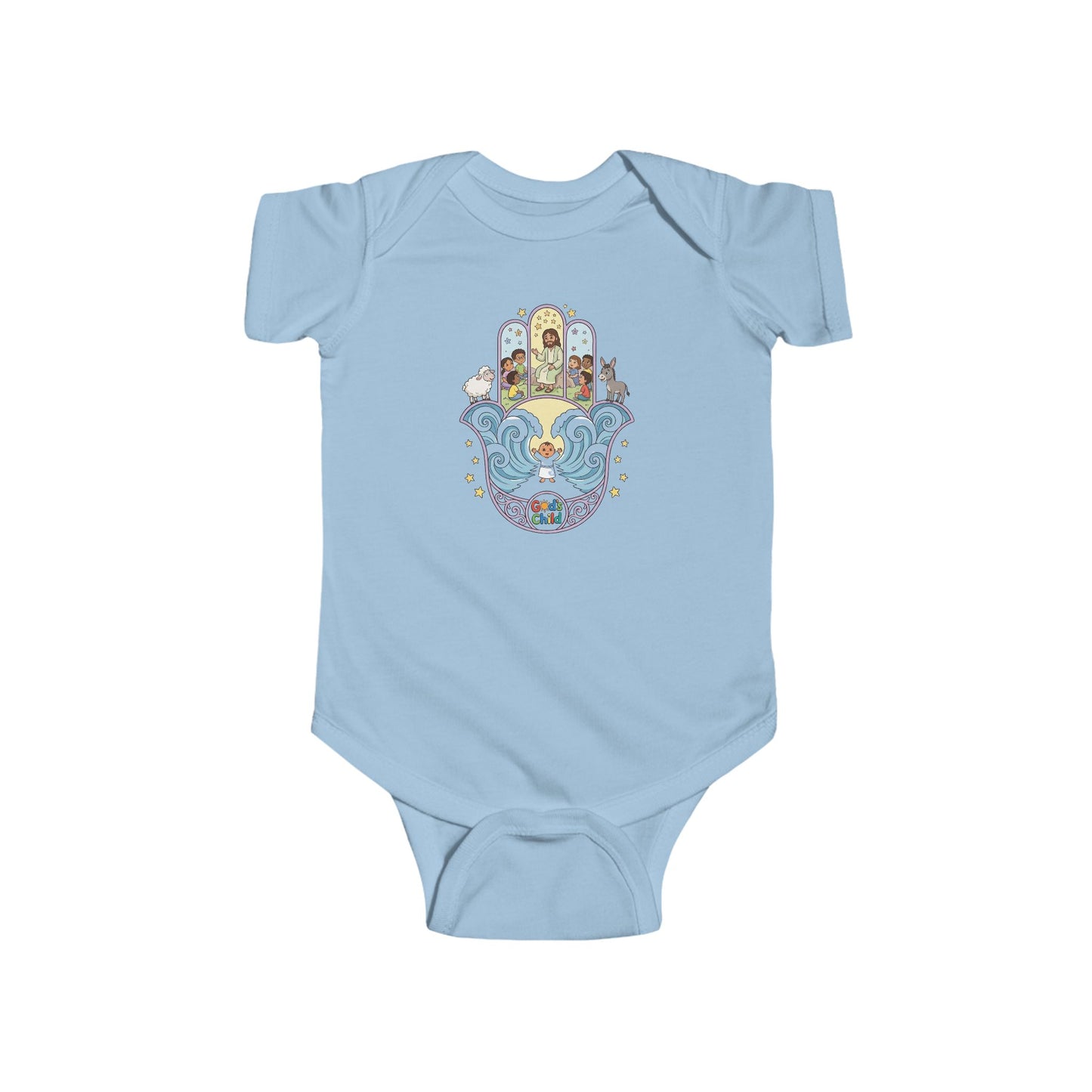God's Child Hamsa Hand Baby Bodysuit — Infant Organic-Feel Onesie