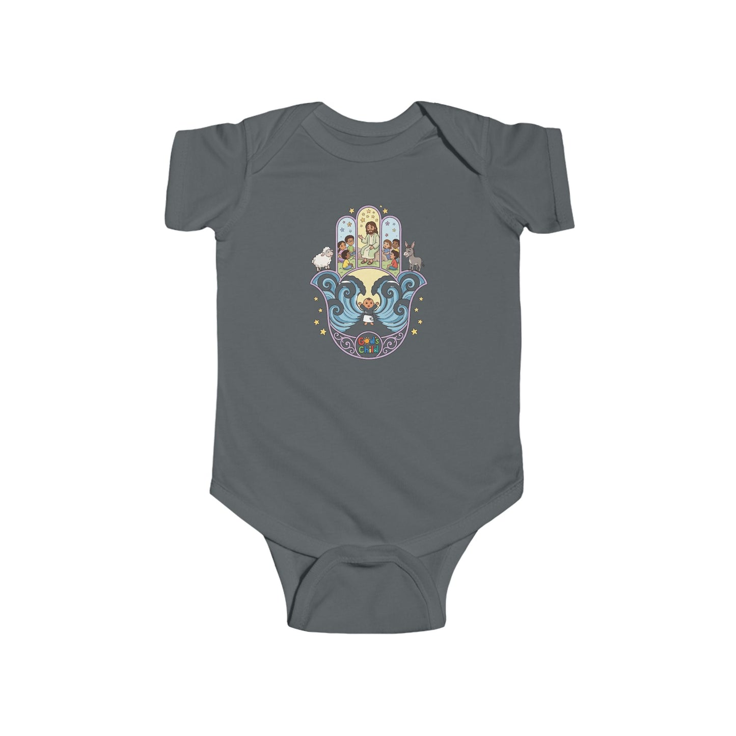 God's Child Hamsa Hand Baby Bodysuit — Infant Organic-Feel Onesie