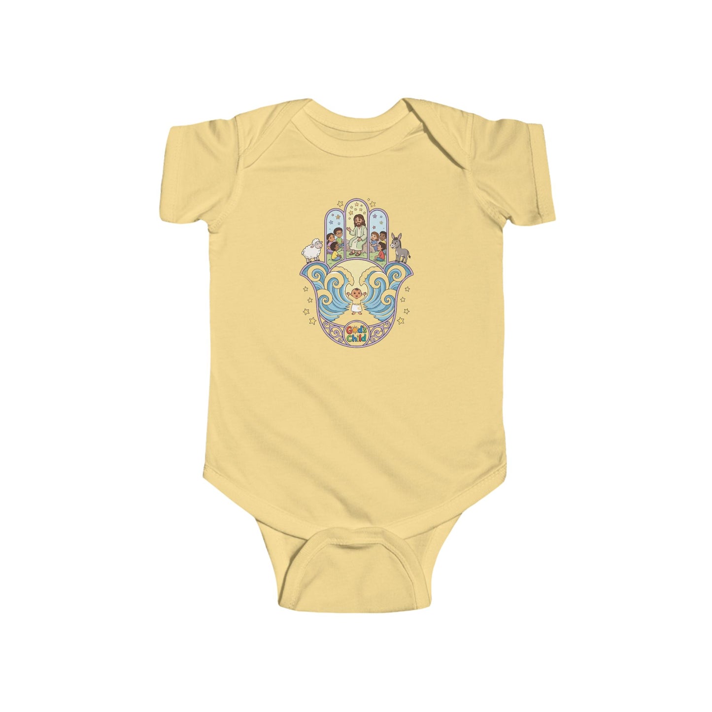 God's Child Hamsa Hand Baby Bodysuit — Infant Organic-Feel Onesie