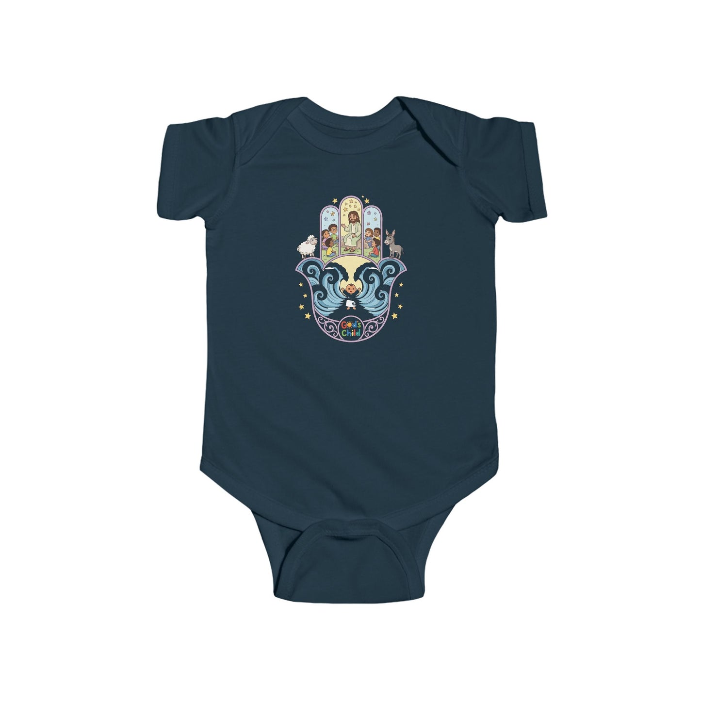 God's Child Hamsa Hand Baby Bodysuit — Infant Organic-Feel Onesie