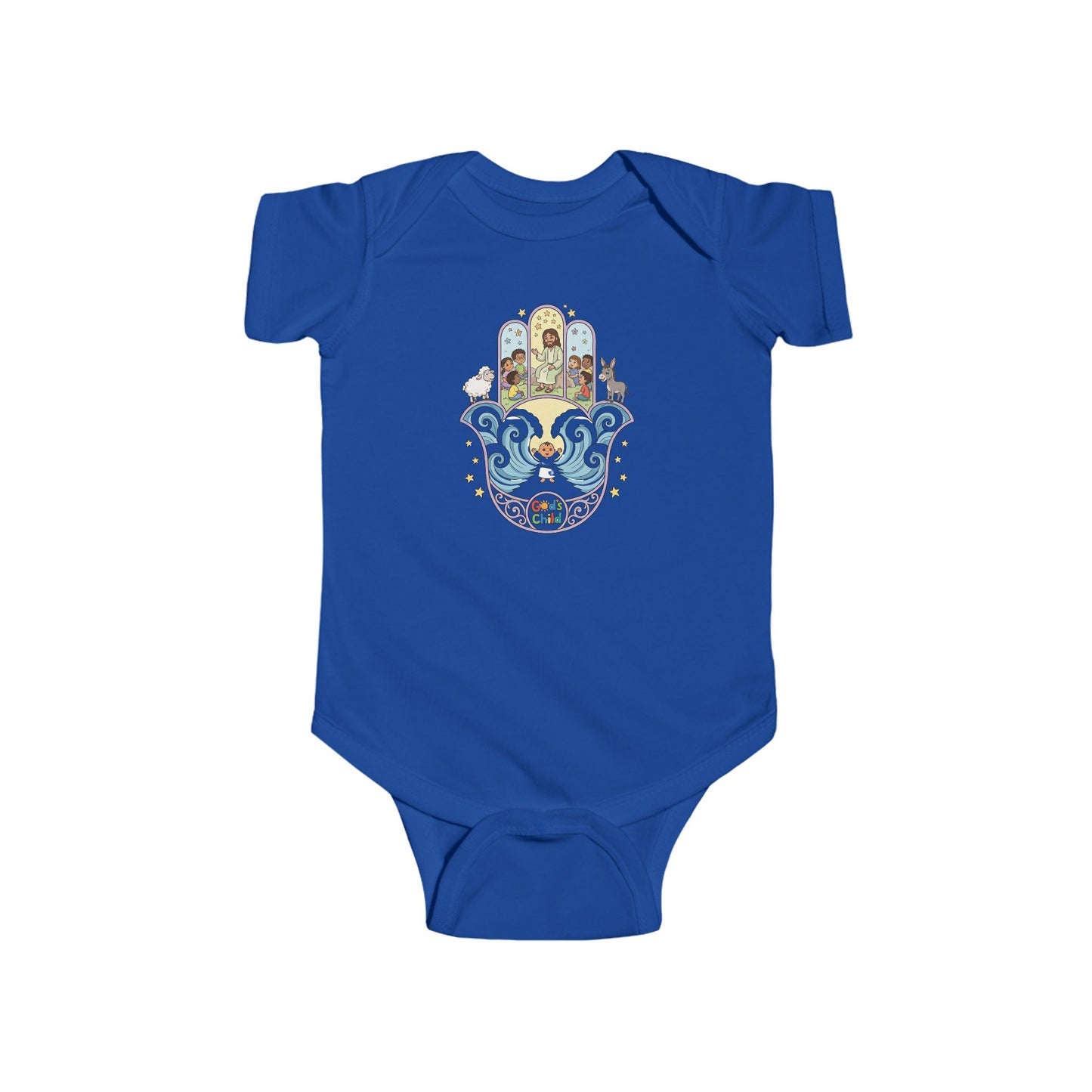 God's Child Hamsa Hand Baby Bodysuit — Infant Organic-Feel Onesie