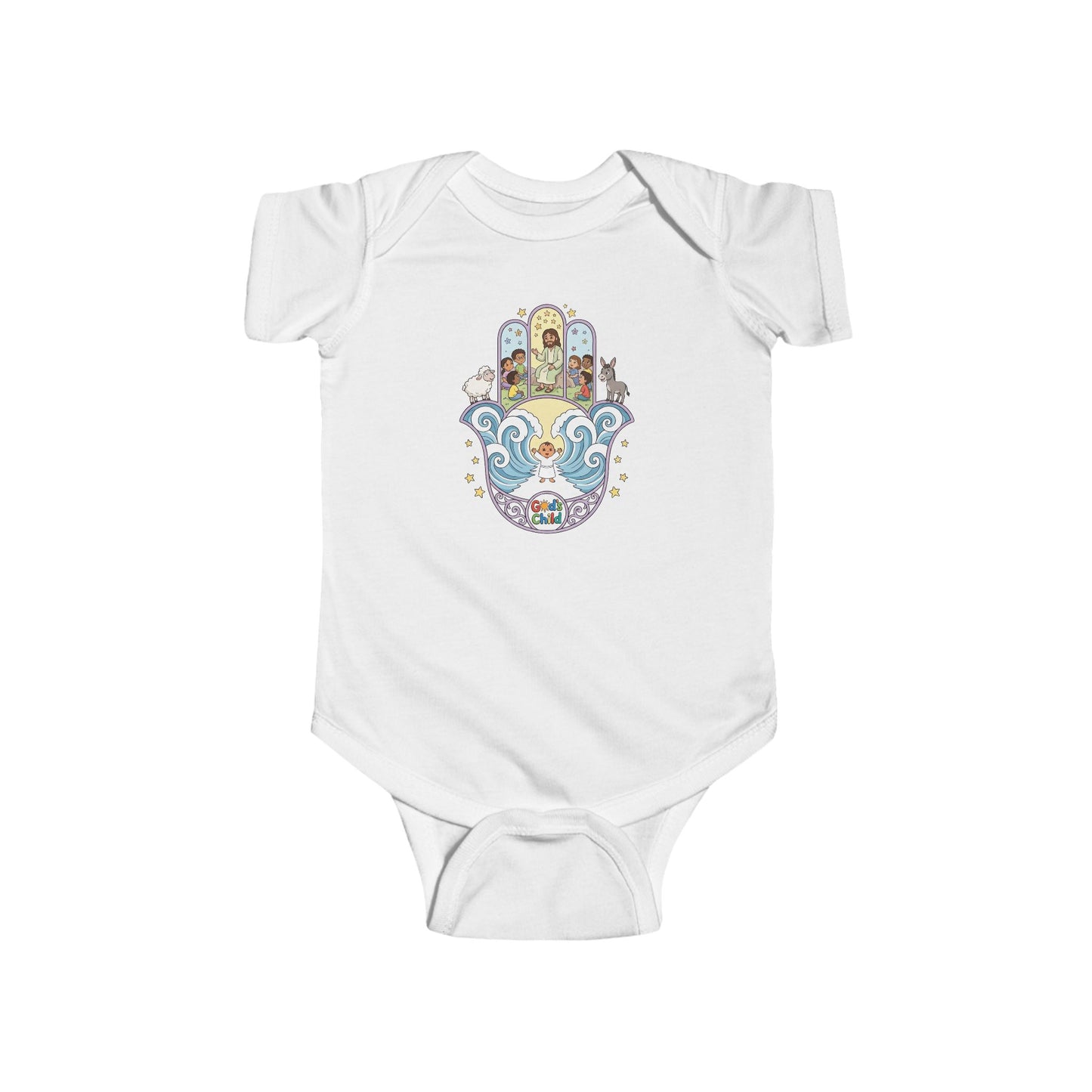 God's Child Hamsa Hand Baby Bodysuit — Infant Organic-Feel Onesie