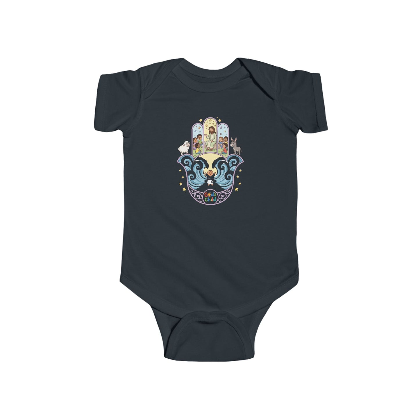 God's Child Hamsa Hand Baby Bodysuit — Infant Organic-Feel Onesie