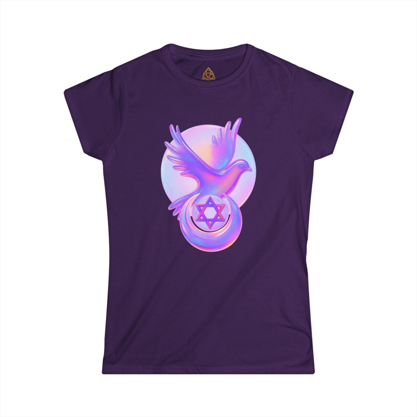 Unit3y Women's T-Shirt — Vibrant Neon Prayer Fist Graphic Tee