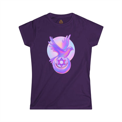 Unit3y Women's T-Shirt — Vibrant Neon Prayer Fist Graphic Tee