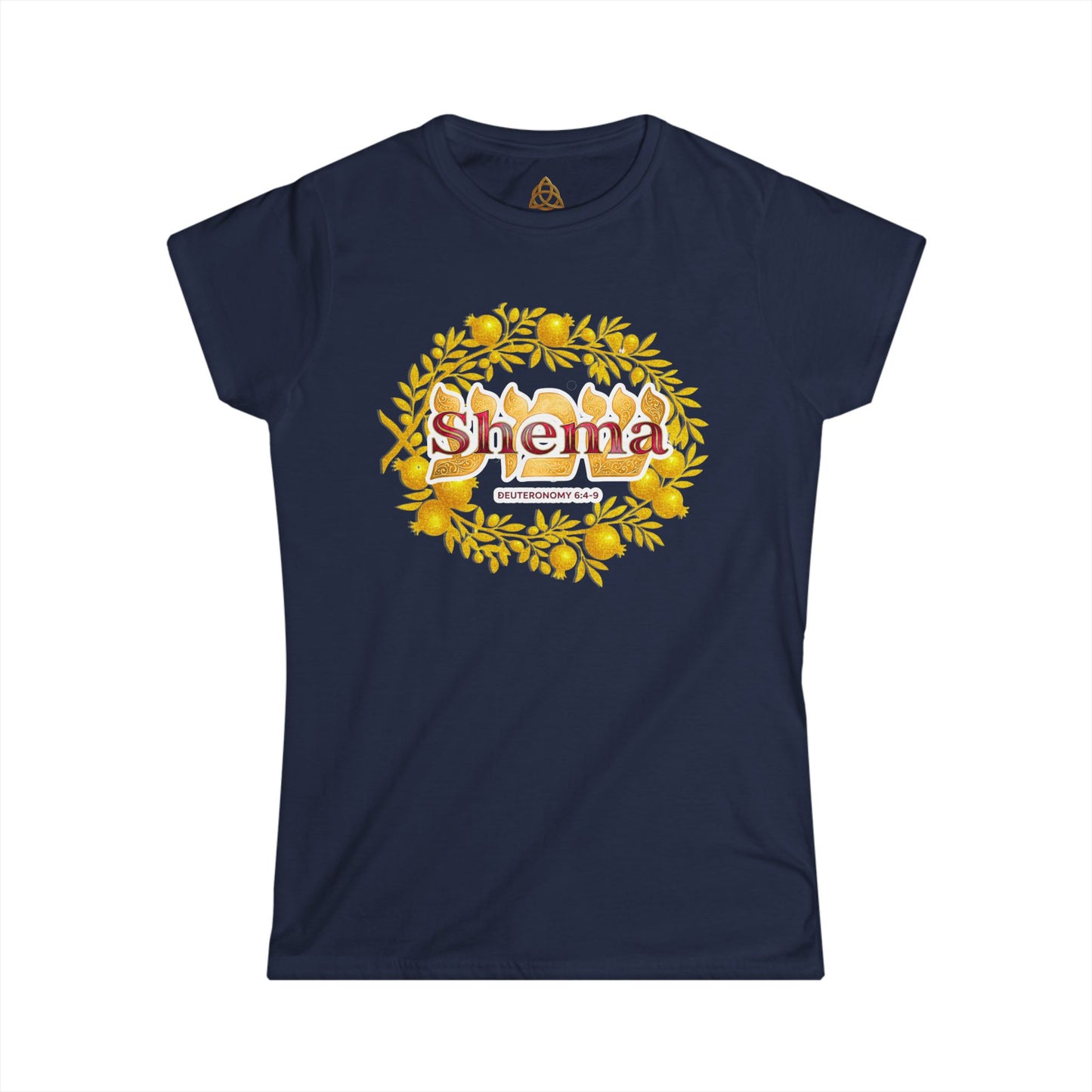 Shema Women's T-Shirt — Vibrant Neon Prayer Fist Graphic Tee