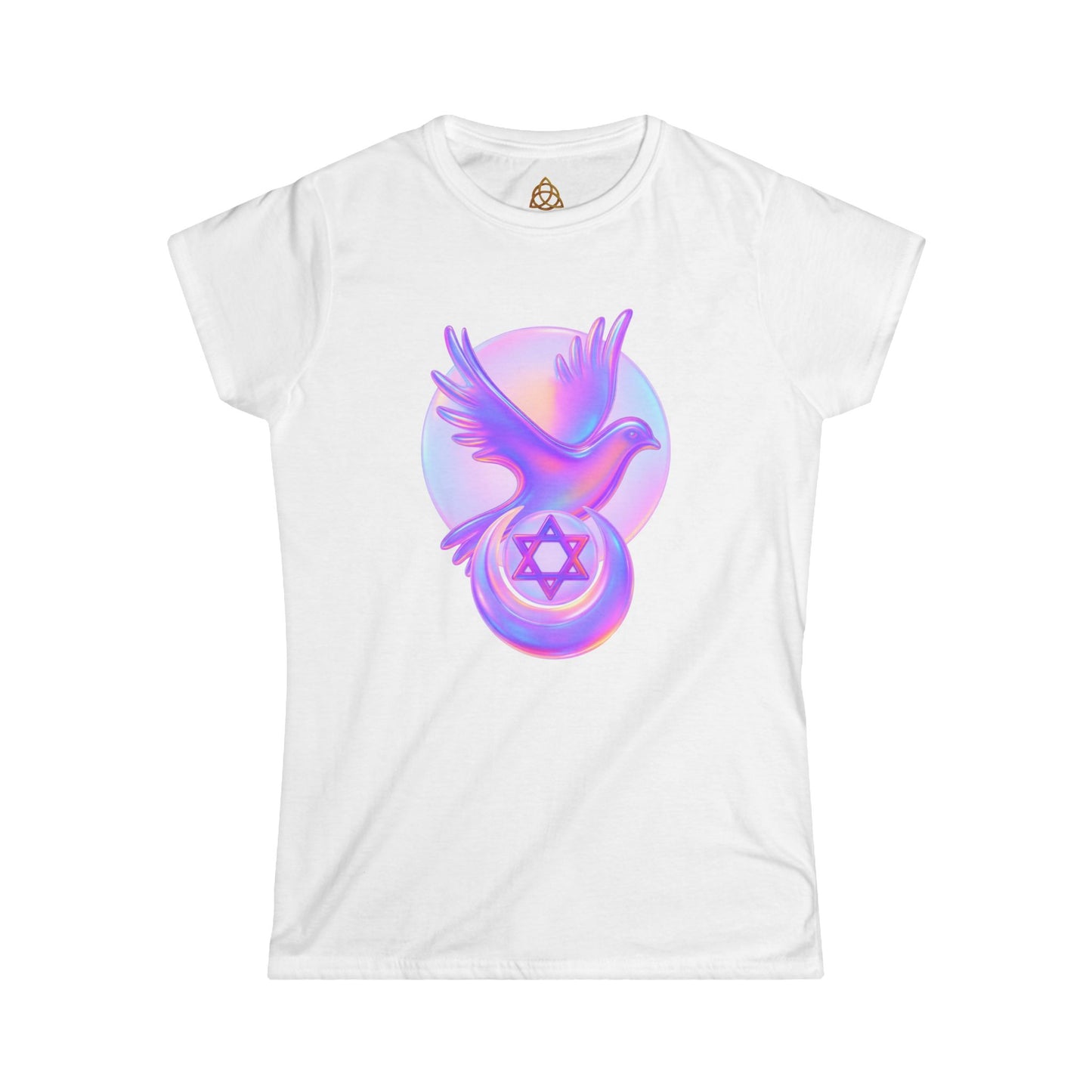 Unit3y Women's T-Shirt — Vibrant Neon Prayer Fist Graphic Tee
