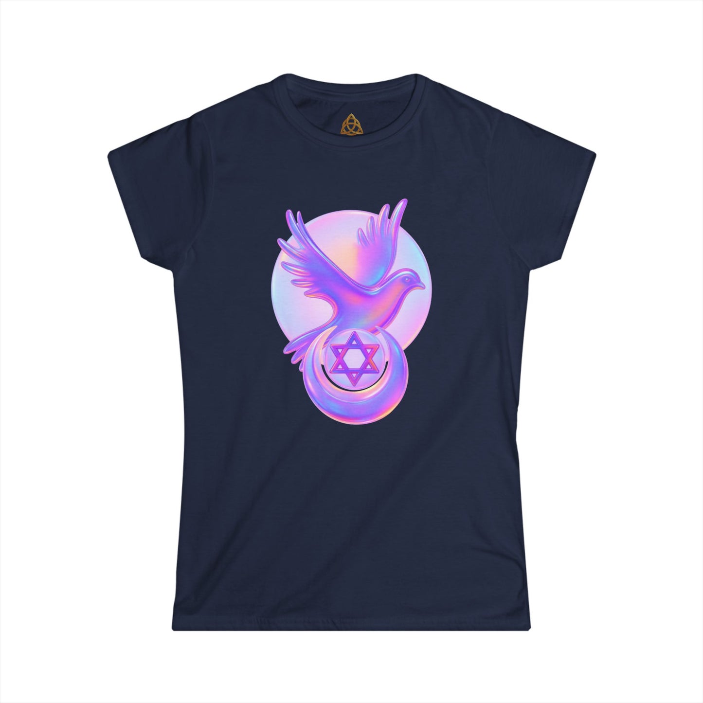 Unit3y Women's T-Shirt — Vibrant Neon Prayer Fist Graphic Tee