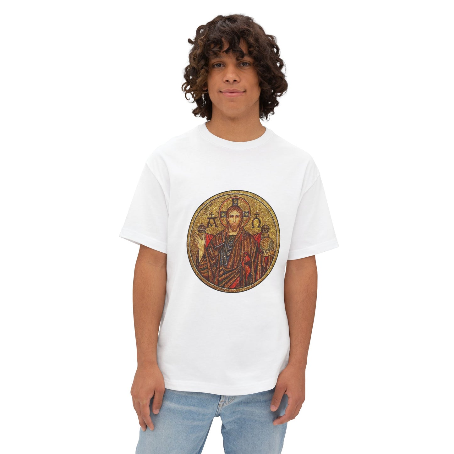Christ Pantocrator - Unisex Oversized Boxy T-Shirt