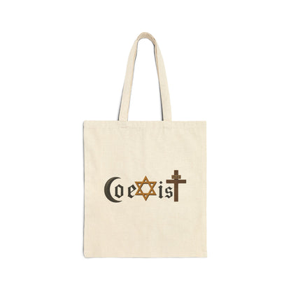 Coexist Canvas Tote Bag — Reusable Grocery Tote