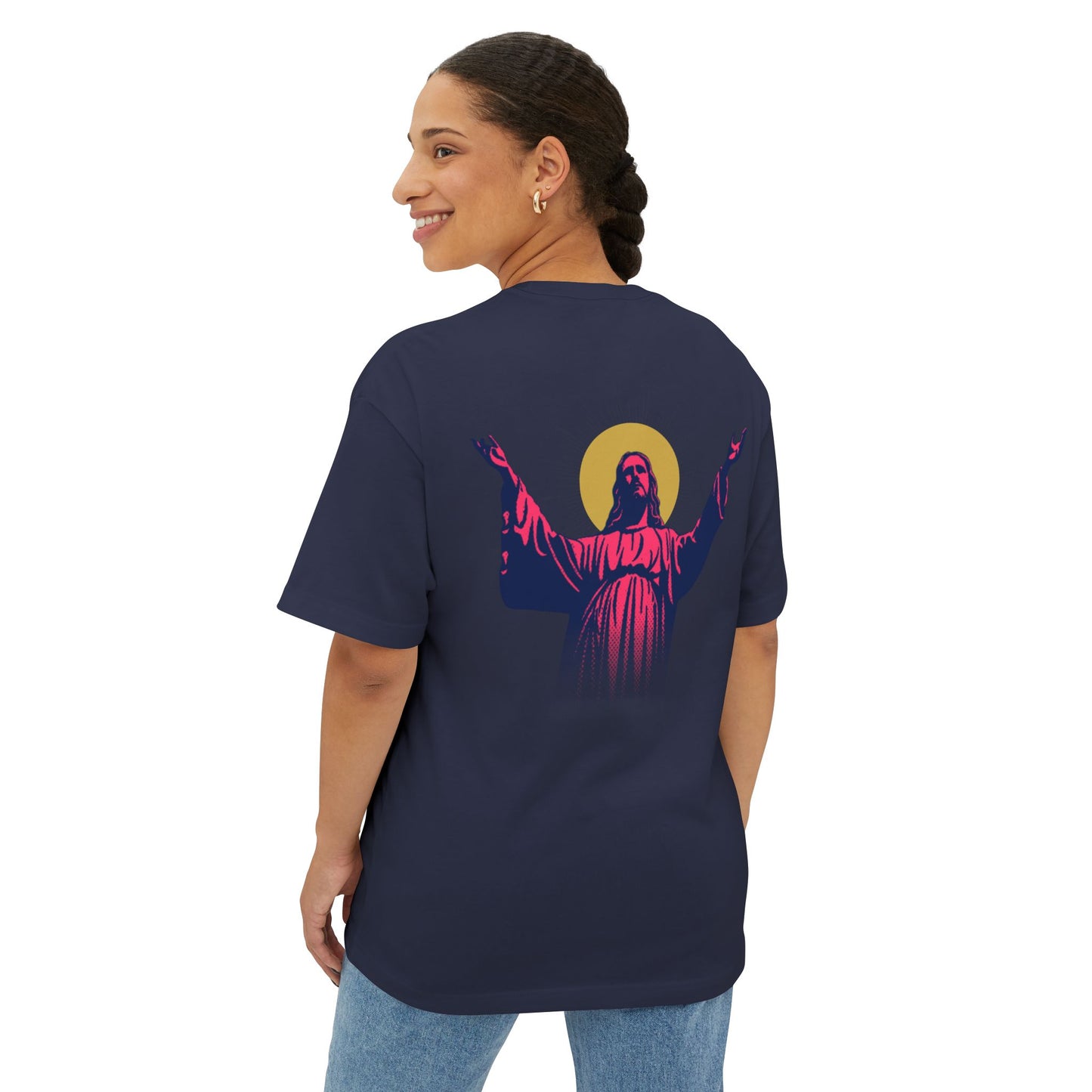 I.N.R.I. (Iesus Nazarenus, Rex Iudaeorum) - Unisex Oversized Boxy T-Shirt