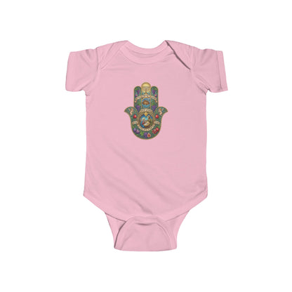 Biblical Hamsa Hand Baby Bodysuit — Infant Organic-Feel Onesie