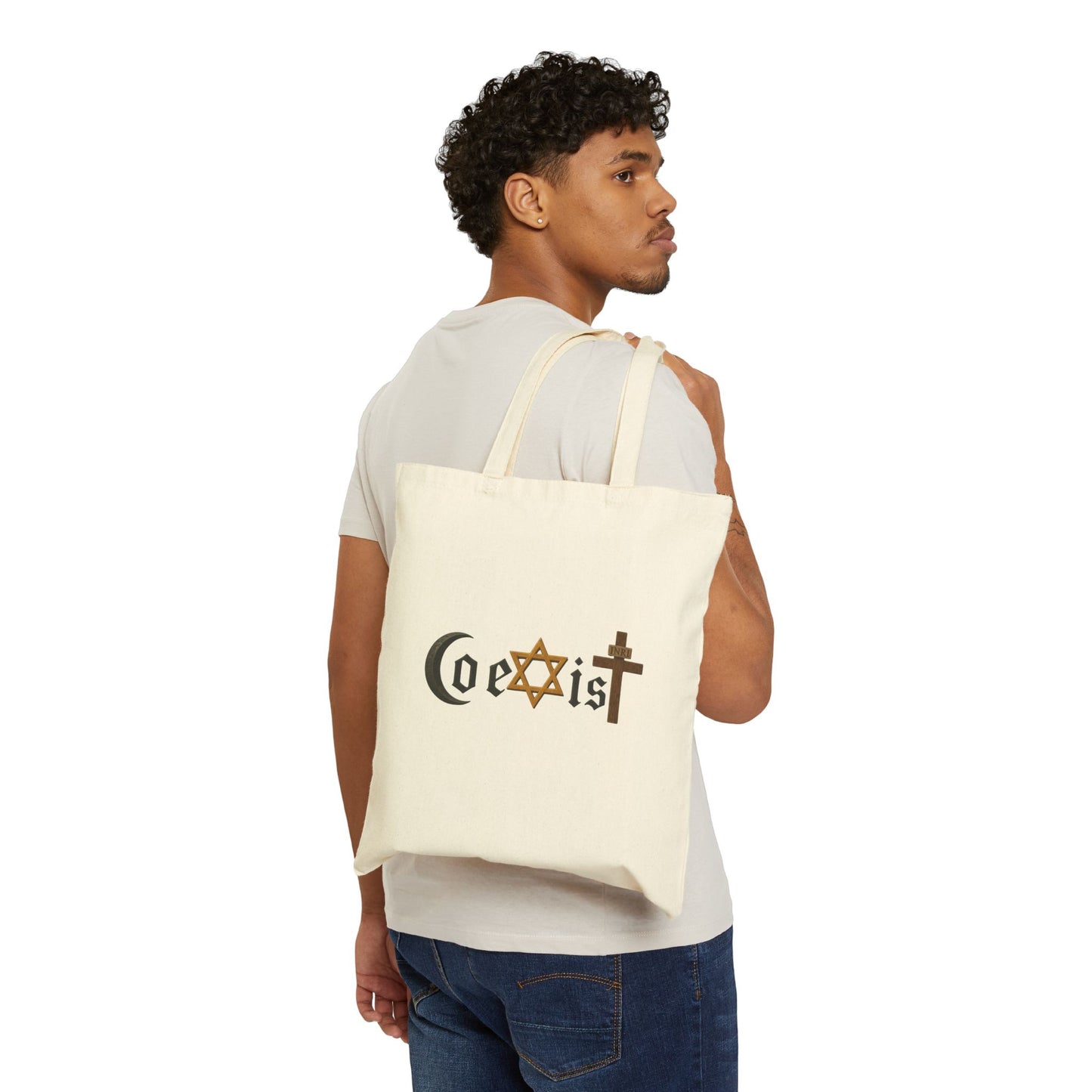 Coexist Canvas Tote Bag — Reusable Grocery Tote