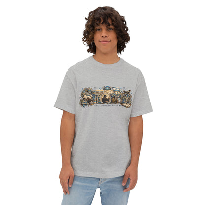 Shema (Deuteronomy 6:4-9) - Unisex Oversized Boxy T-Shirt