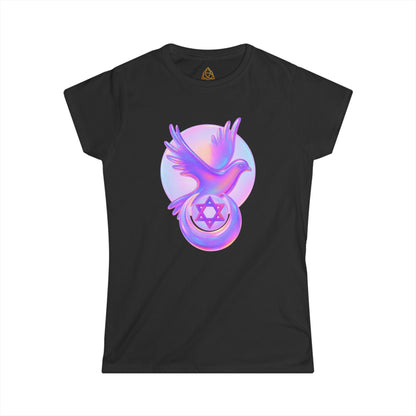 Unit3y Women's T-Shirt — Vibrant Neon Prayer Fist Graphic Tee