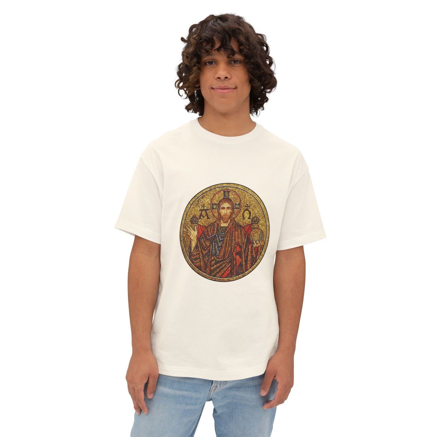 Christ Pantocrator - Unisex Oversized Boxy T-Shirt