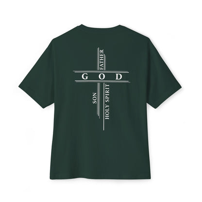 God The Father, Son, Holy Spirit - Unisex Oversized Boxy T-Shirt