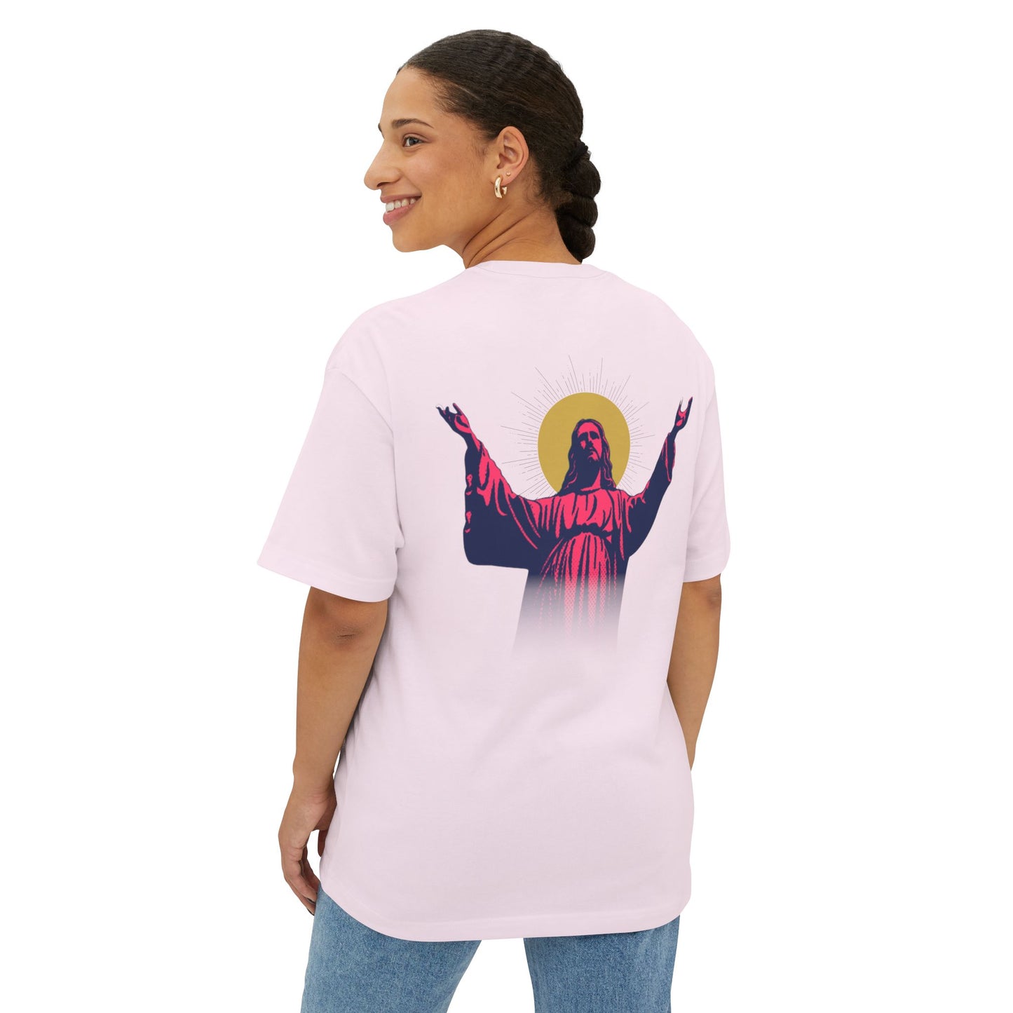 I.N.R.I. (Iesus Nazarenus, Rex Iudaeorum) - Unisex Oversized Boxy T-Shirt