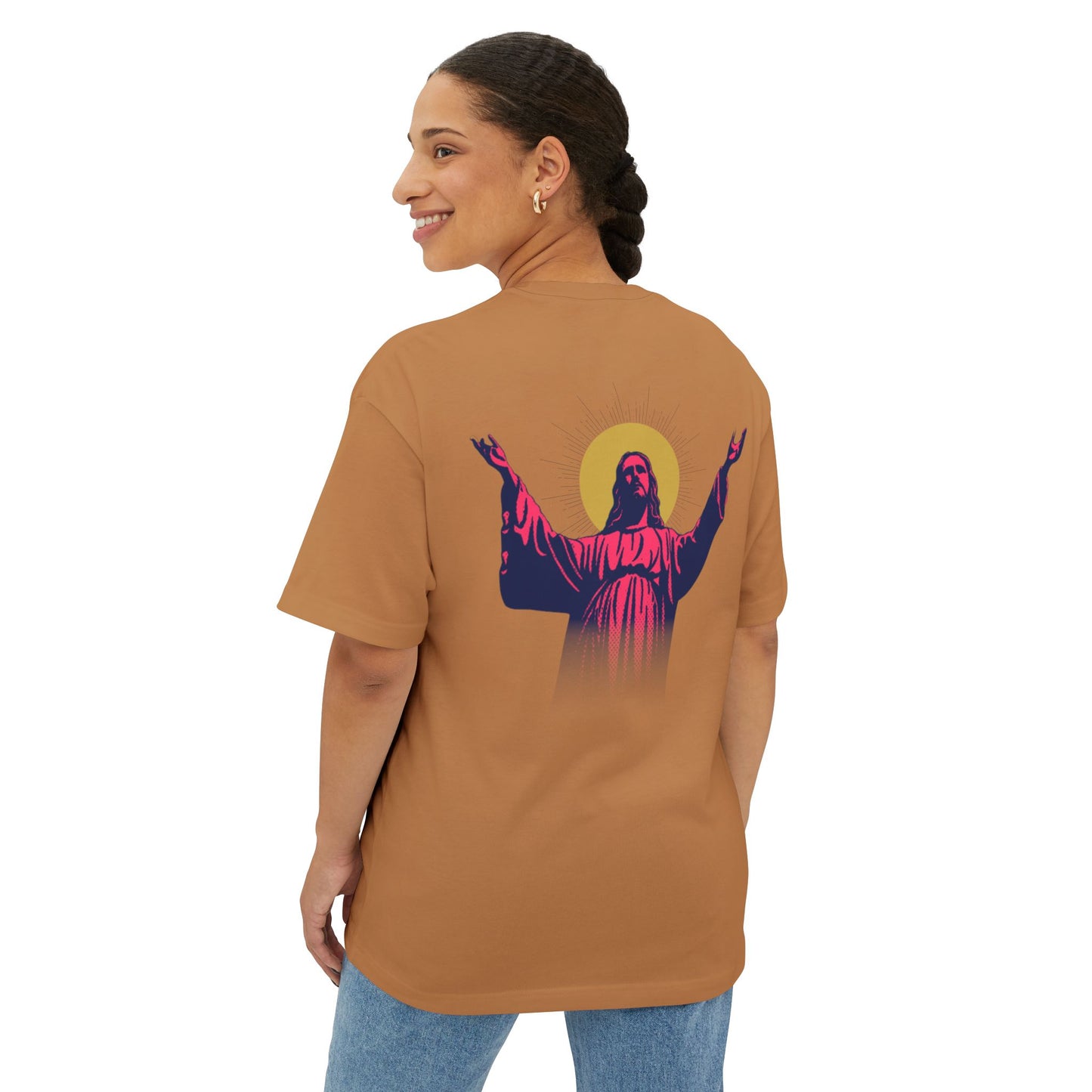 I.N.R.I. (Iesus Nazarenus, Rex Iudaeorum) - Unisex Oversized Boxy T-Shirt