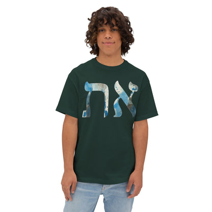 Alev & Tav (Alpha & Omega) - Unisex Oversized Boxy T-Shirt