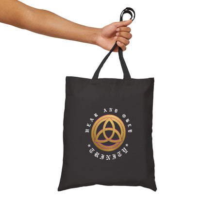 Hear & Obey Canvas Tote Bag — Reusable Grocery Tote
