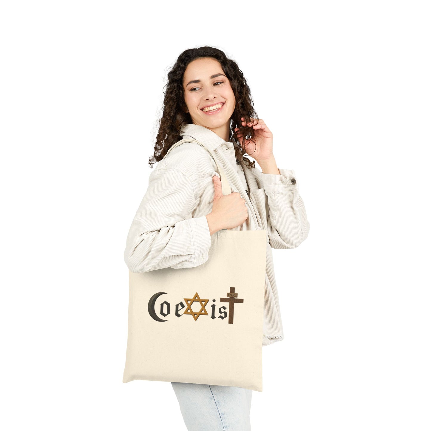 Coexist Canvas Tote Bag — Reusable Grocery Tote