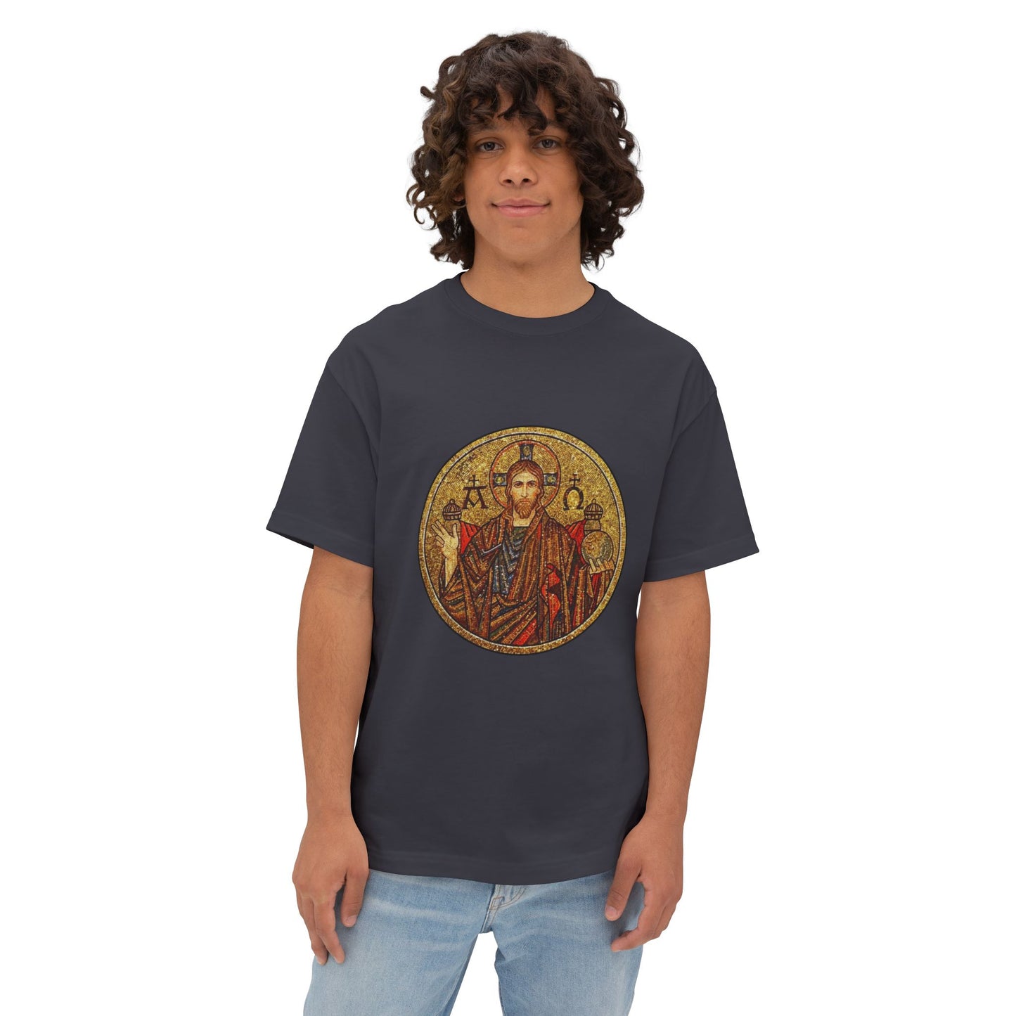 Christ Pantocrator - Unisex Oversized Boxy T-Shirt