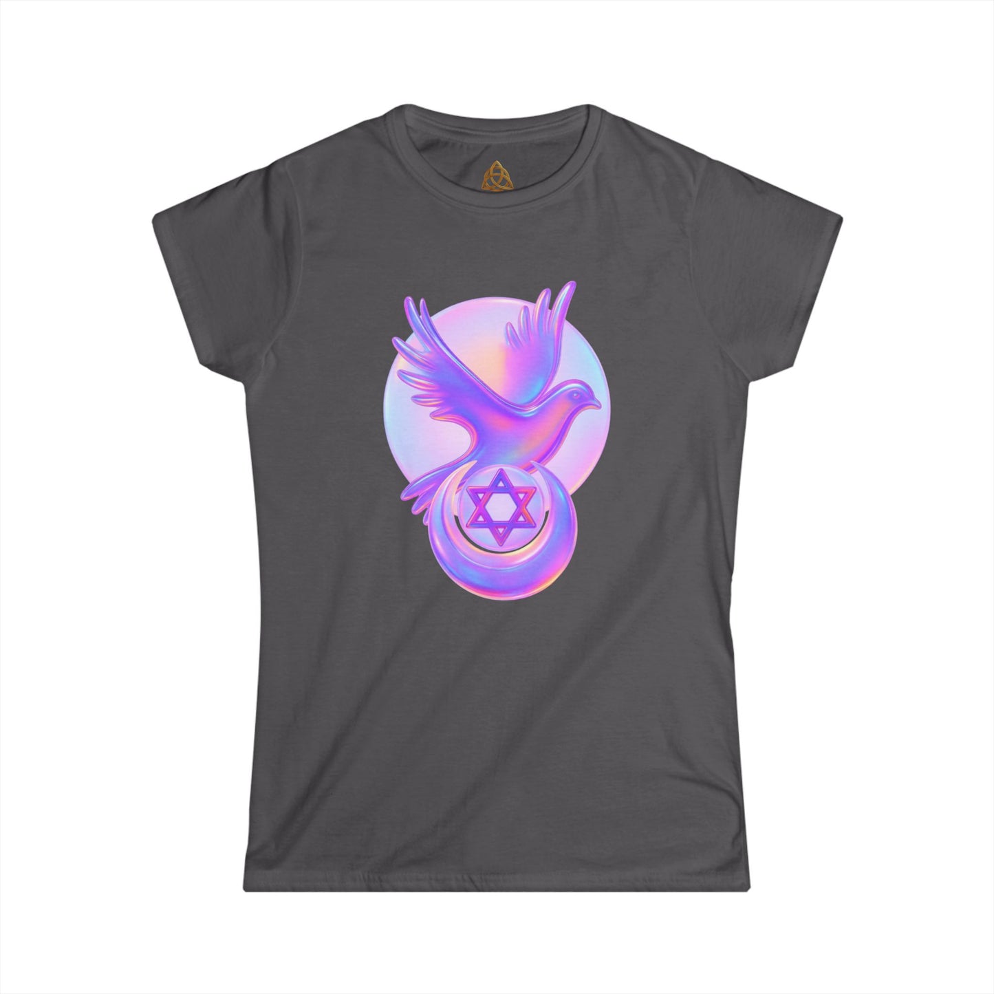 Unit3y Women's T-Shirt — Vibrant Neon Prayer Fist Graphic Tee