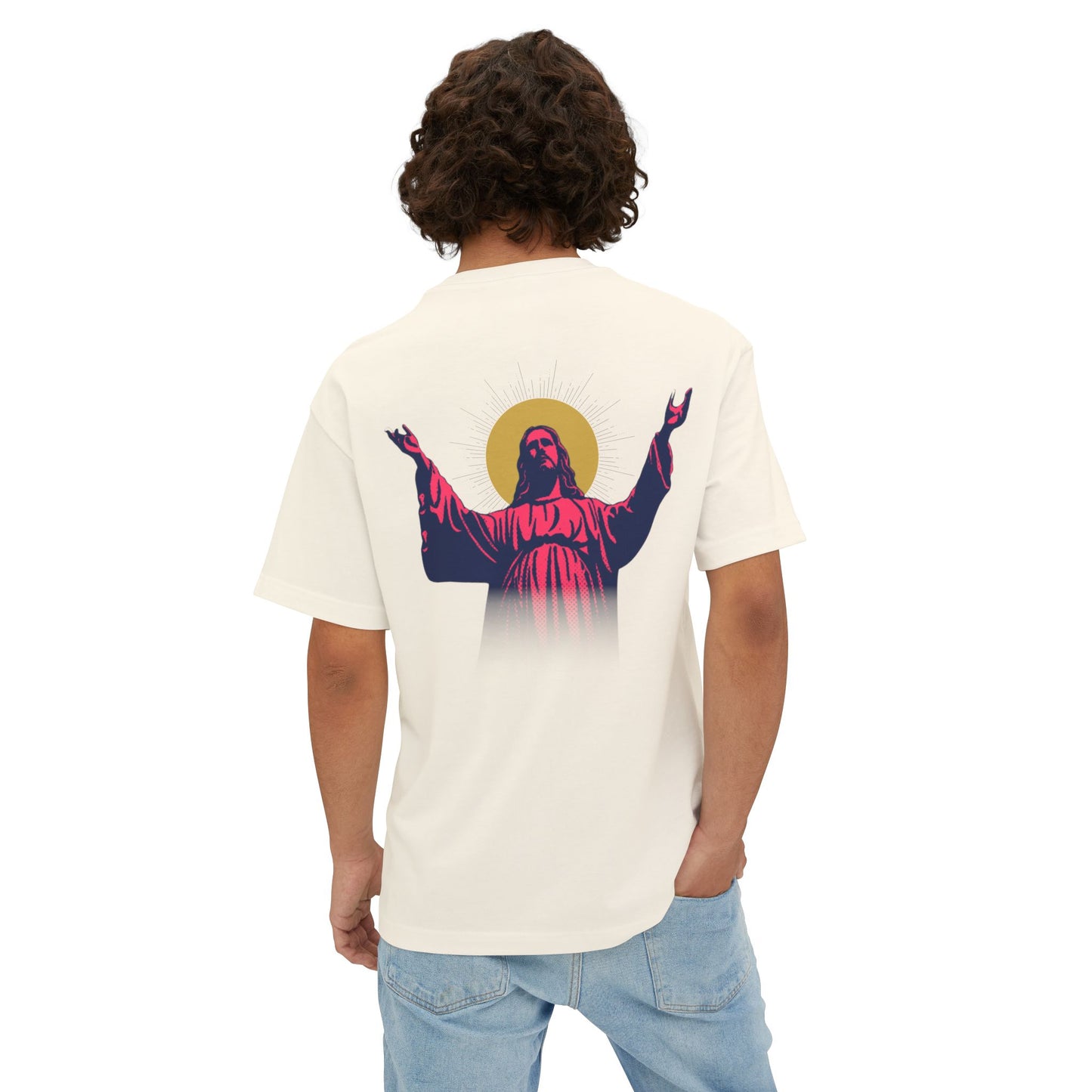 I.N.R.I. (Iesus Nazarenus, Rex Iudaeorum) - Unisex Oversized Boxy T-Shirt