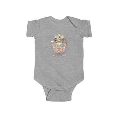 God's Child Candy Theme Hamsa Hand Baby Bodysuit — Infant Organic-Feel Onesie