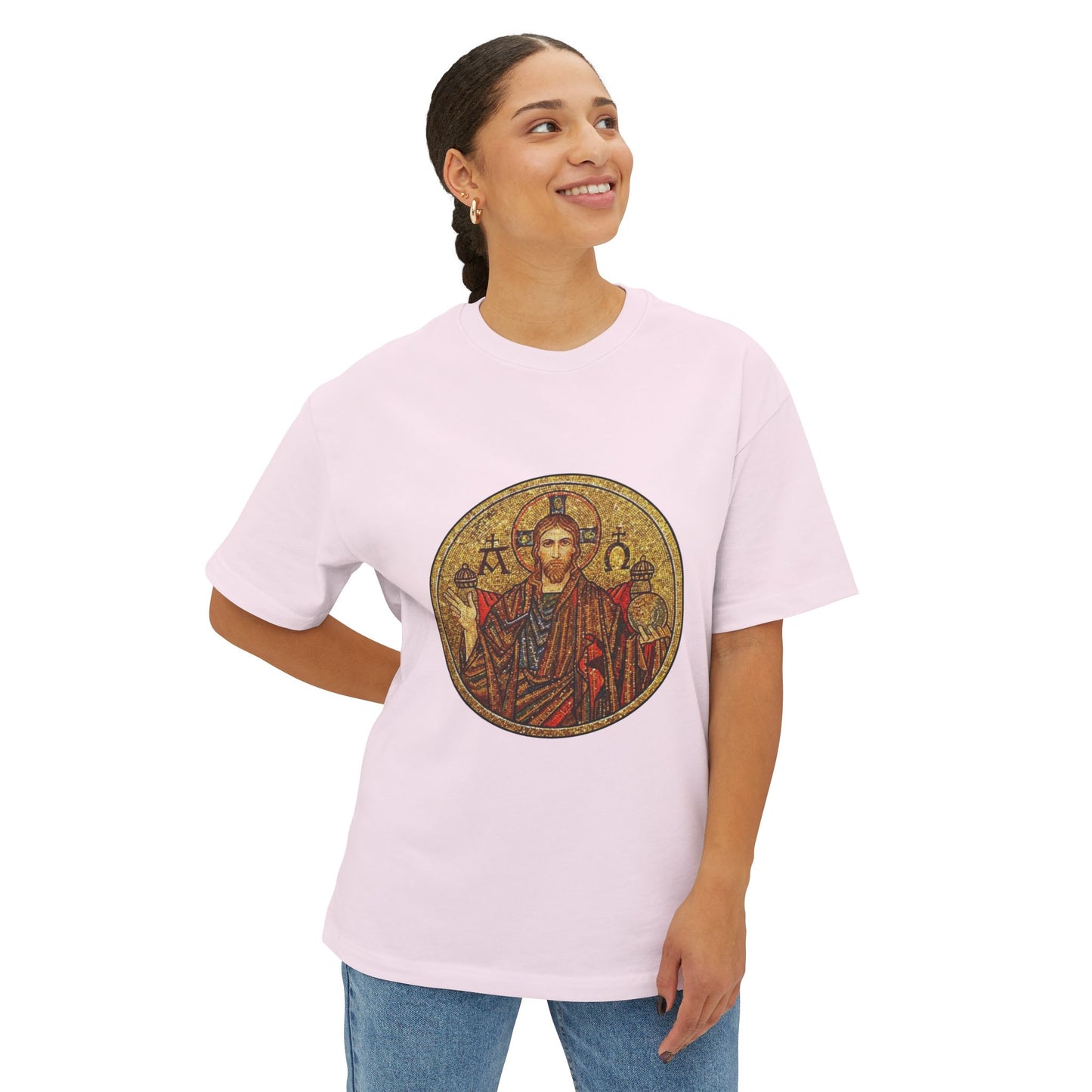 Christ Pantocrator - Unisex Oversized Boxy T-Shirt