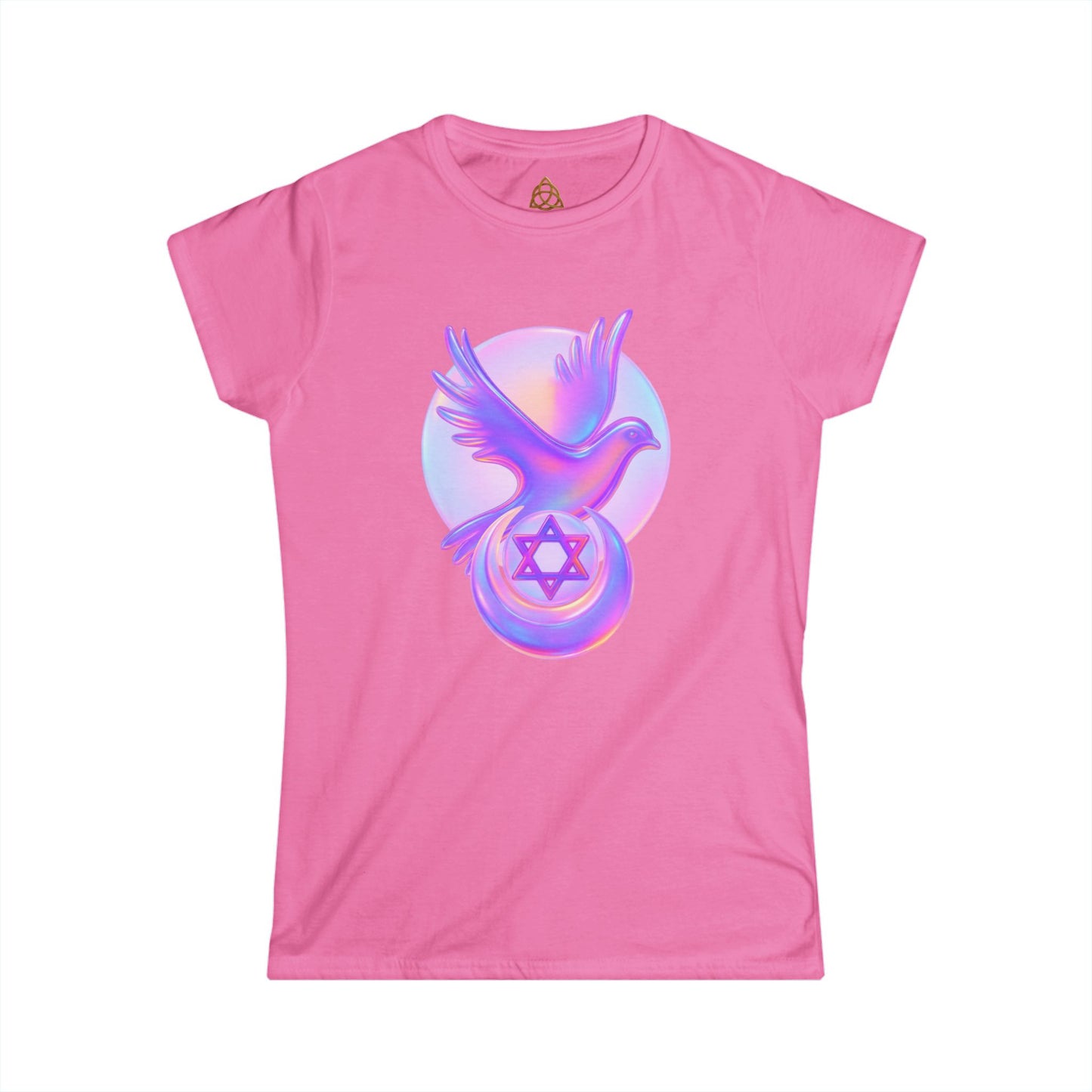 Unit3y Women's T-Shirt — Vibrant Neon Prayer Fist Graphic Tee