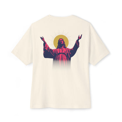 I.N.R.I. (Iesus Nazarenus, Rex Iudaeorum) - Unisex Oversized Boxy T-Shirt