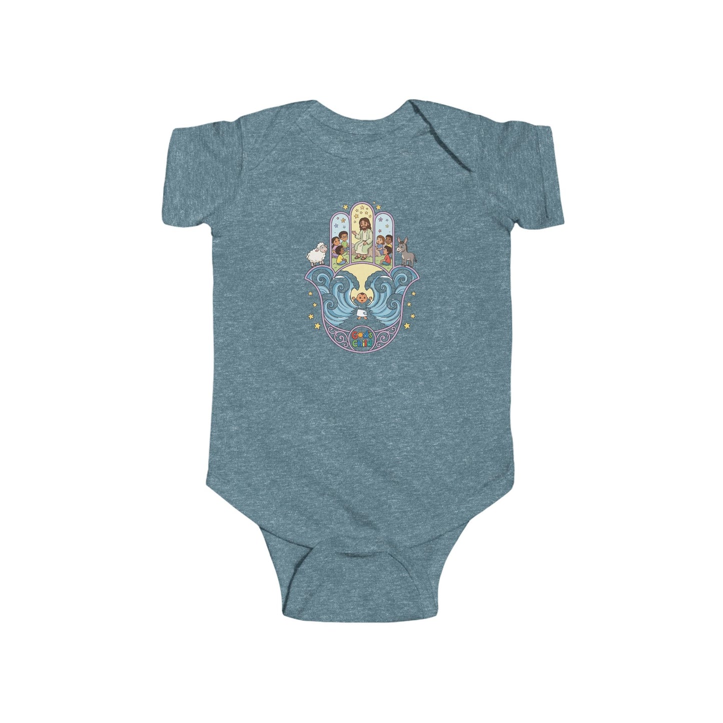 God's Child Hamsa Hand Baby Bodysuit — Infant Organic-Feel Onesie