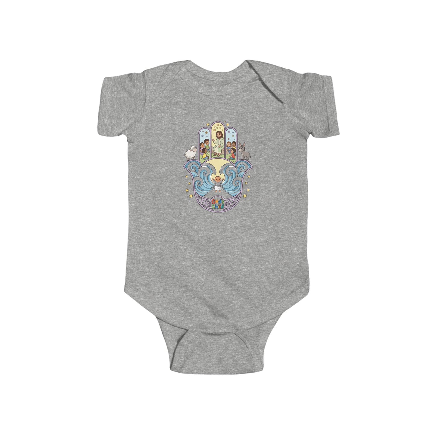 God's Child Hamsa Hand Baby Bodysuit — Infant Organic-Feel Onesie