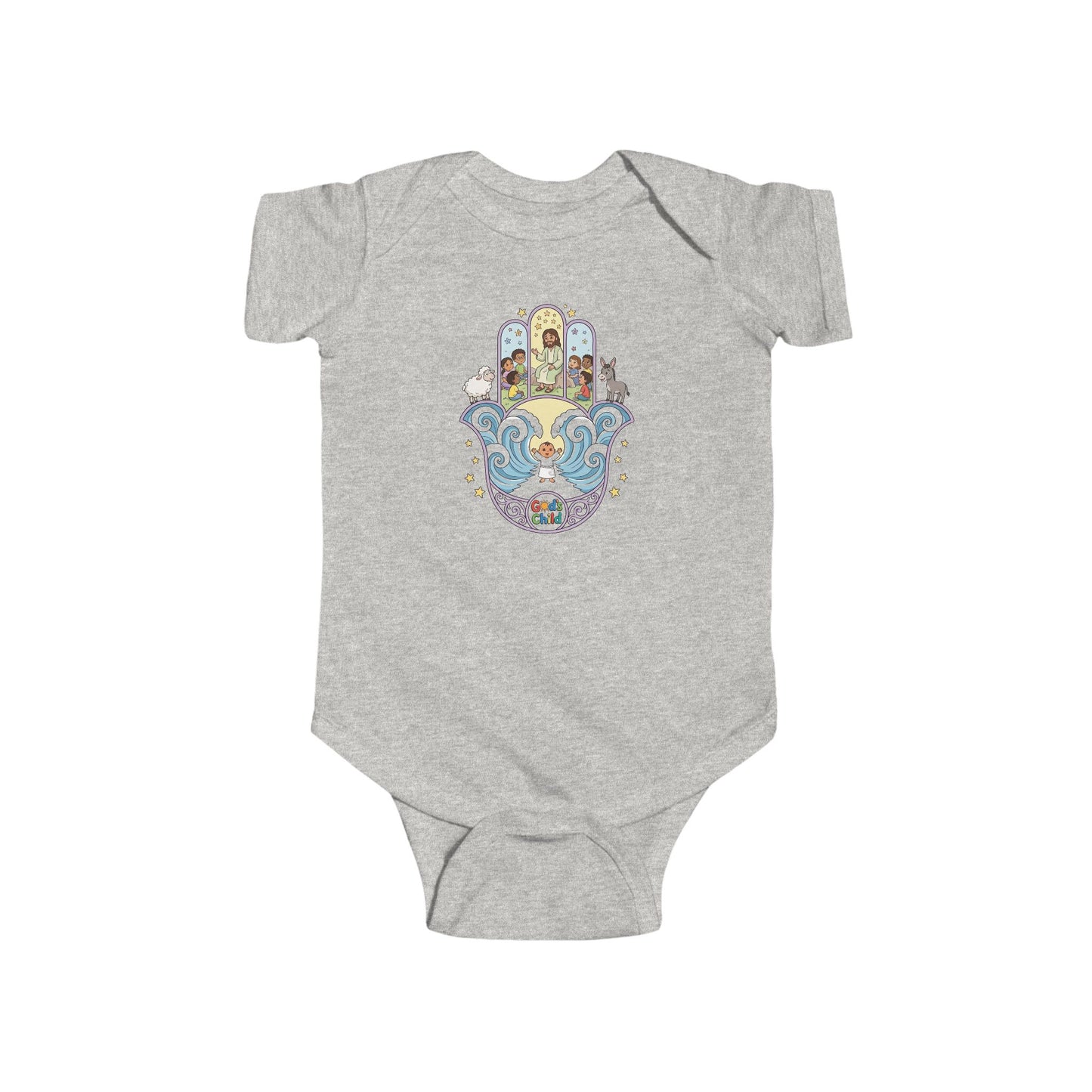 God's Child Hamsa Hand Baby Bodysuit — Infant Organic-Feel Onesie