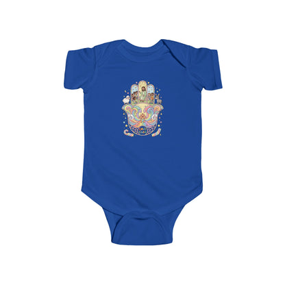 God's Child Candy Theme Hamsa Hand Baby Bodysuit — Infant Organic-Feel Onesie