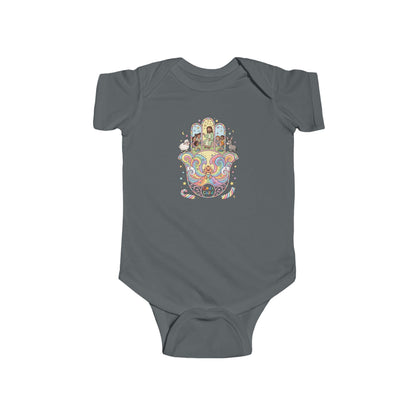 God's Child Candy Theme Hamsa Hand Baby Bodysuit — Infant Organic-Feel Onesie
