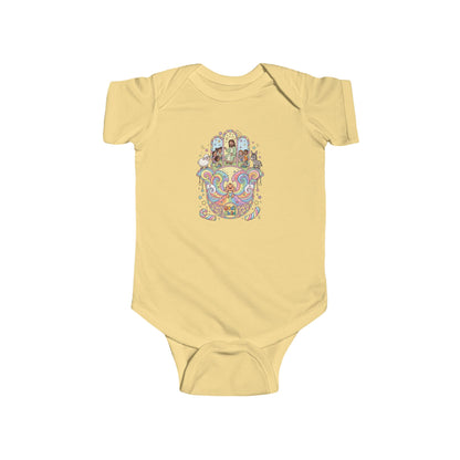 God's Child Candy Theme Hamsa Hand Baby Bodysuit — Infant Organic-Feel Onesie