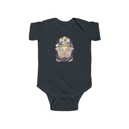 God's Child Candy Theme Hamsa Hand Baby Bodysuit — Infant Organic-Feel Onesie