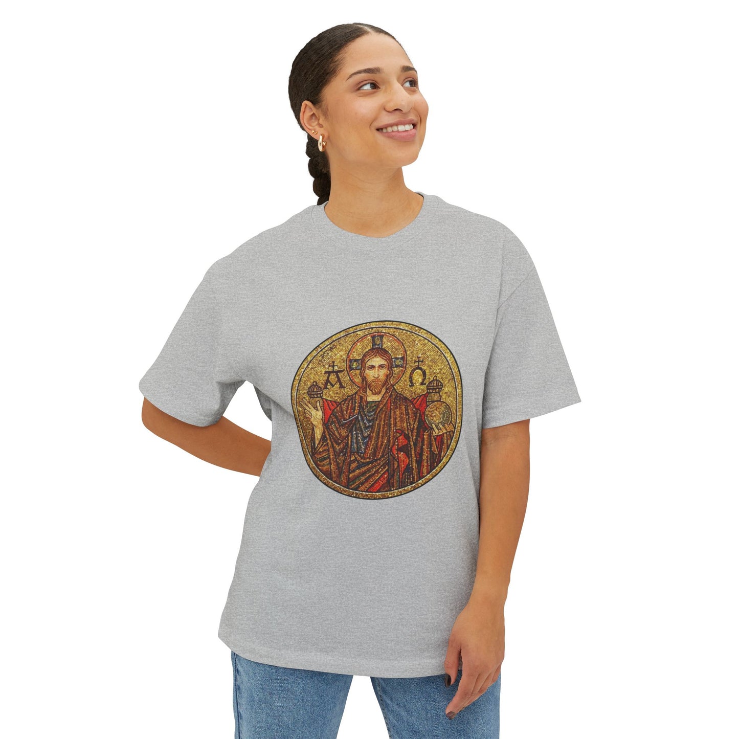 Christ Pantocrator - Unisex Oversized Boxy T-Shirt