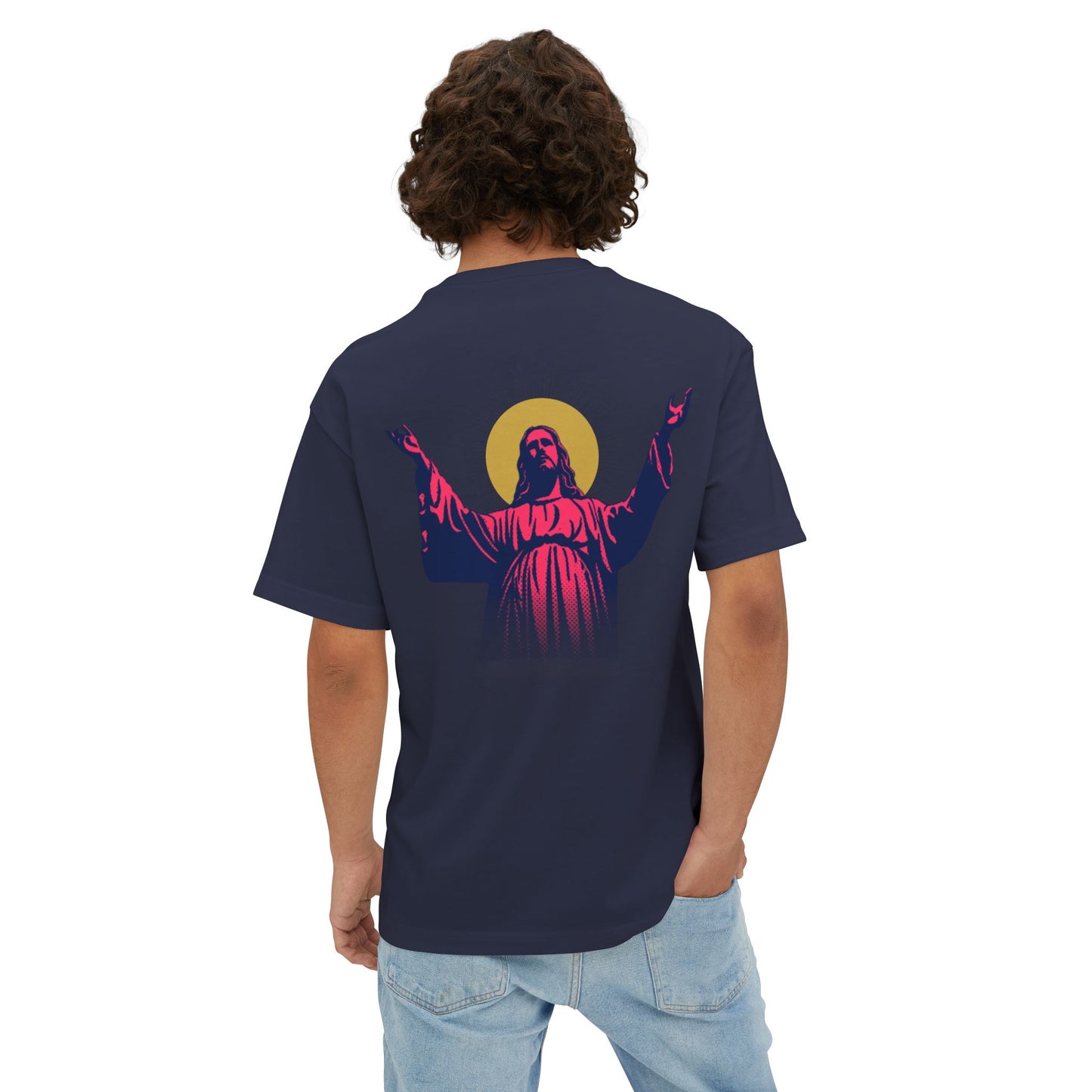 I.N.R.I. (Iesus Nazarenus, Rex Iudaeorum) - Unisex Oversized Boxy T-Shirt