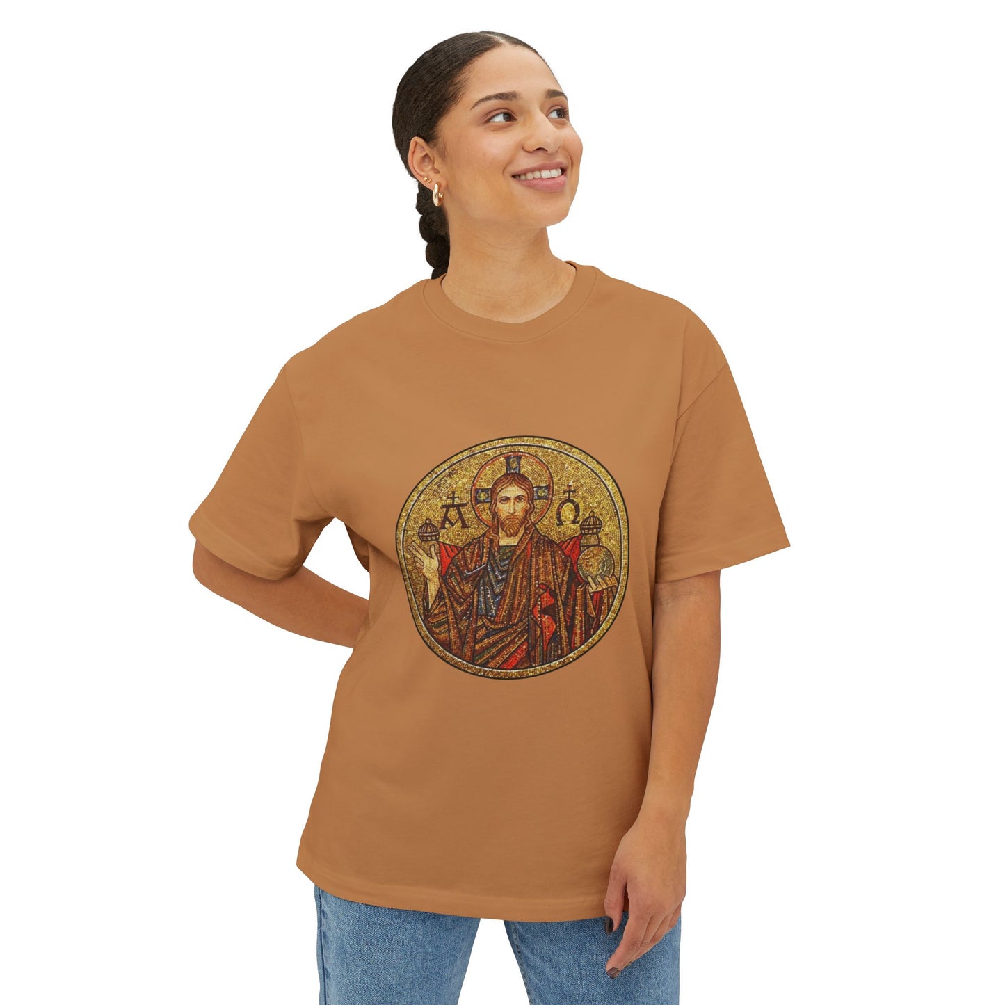 Christ Pantocrator - Unisex Oversized Boxy T-Shirt